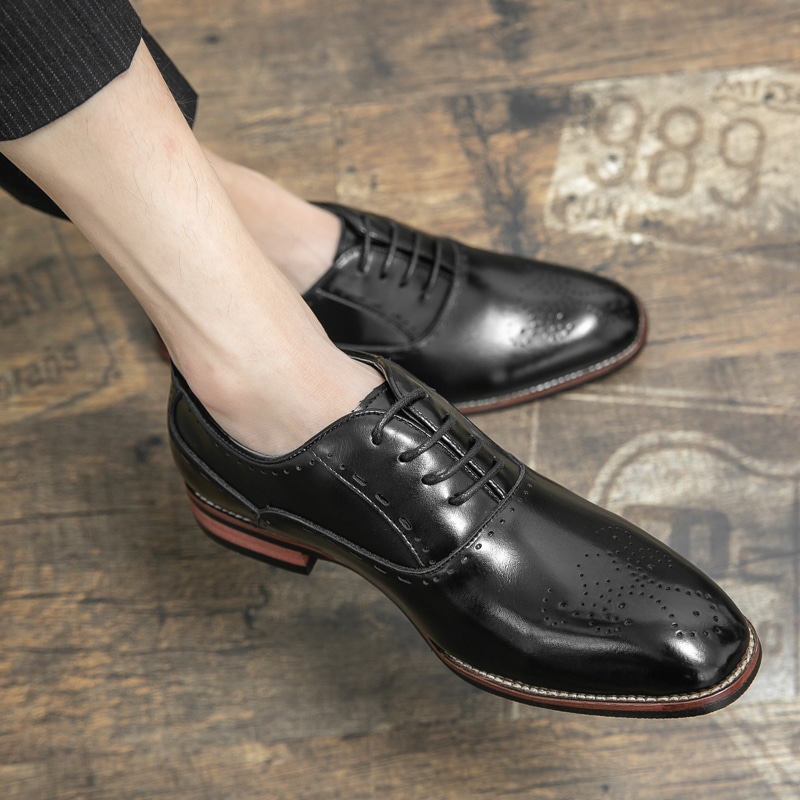 Genuine Leather Men Formal Shoe Black S219-E3950 (STOCK ITEM-40% OFF) - Image 4