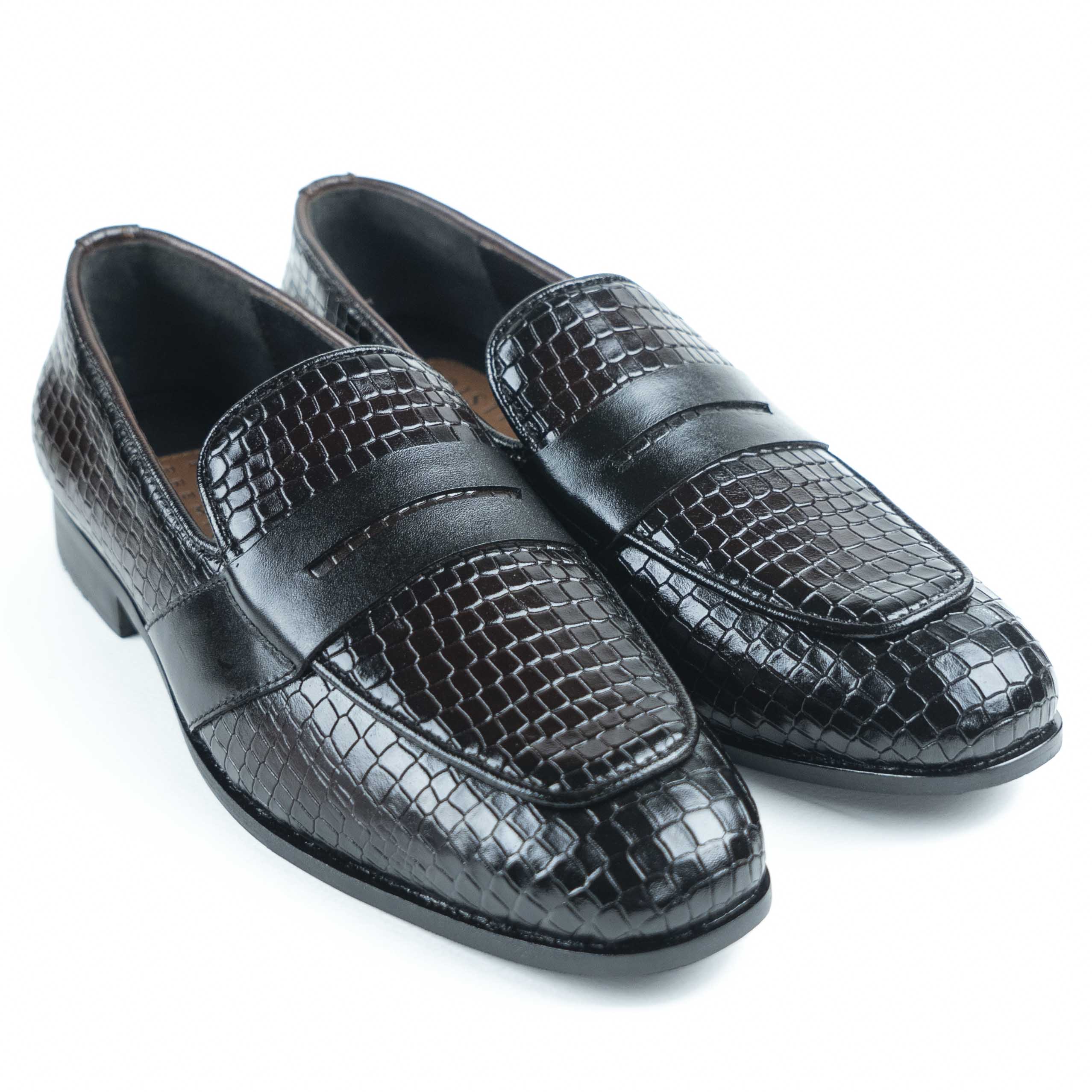 Pristine Premium Series Handcrafted Goat Leather Formal Shoe For Male Dark Chocolate with Black Strap M22-0764 (Eid New Arrival) - Image 4